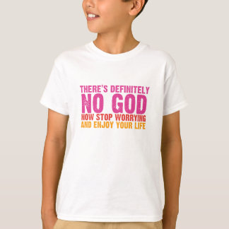 T-shirt Il n'y a certainement aucun Dieu (vertical)