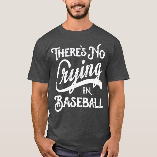 T-shirt Il n'y a pas de pleurs au baseball (Devant)