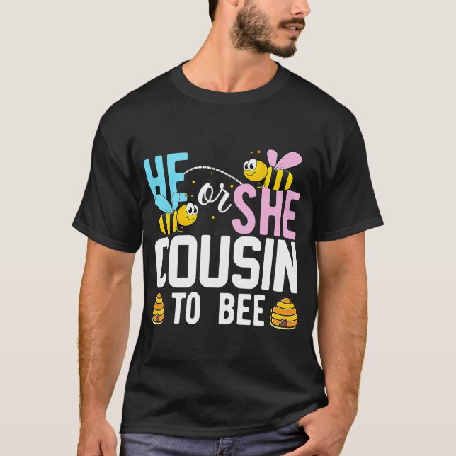 T-shirt Il ou elle cousin pour être mignon cousin révélati (Devant)