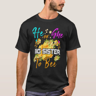 T-shirt Il Ou Elle Grande Soeur À Être Genre Bébé Révéler
