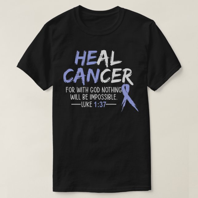 T-shirt Il peut guérir le cancer Estomac Sensibilisation a (Design devant)