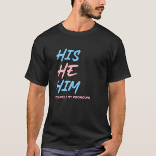 T-shirt Il Respecte Mes Pronononounes Bisexuel Gay Lesbian