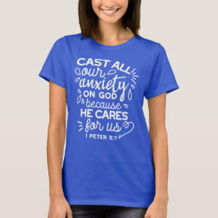 T-shirt Il se soucie de vous – Citation chrétienne encoura