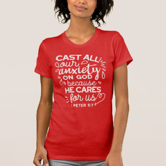 T-shirt Il se soucie de vous – Citation chrétienne encoura