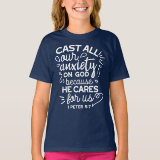 T-shirt Il se soucie de vous – Citation chrétienne encoura