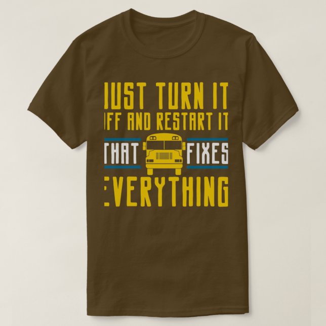 T-shirt Il Suffit De L'Éteindre Et De Redémarrer Le Pilote (Design devant)