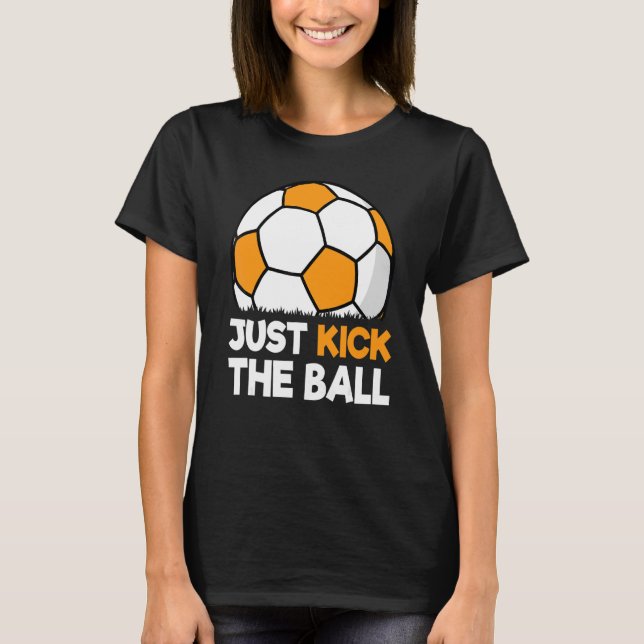 T-shirt Il Suffit De Tirer Sur Le Joueur De Football Retro (Devant)