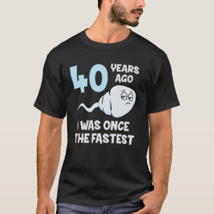 T-shirt Il Y A 40 Ans, J'Étais Autrefois Le 40E Anniversa