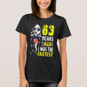T-shirt Il Y A 63 Ans, J'Étais Le 63ème Anniversaire Le Pl