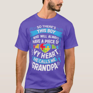 T-shirt Il Y A Ce Garçon Qu'Il M'Appelle Grand-Père Autism