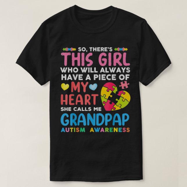 T-shirt Il Y A Cette Fille Qu'Elle M'Appelle Grand-Pap Aut (Design devant)
