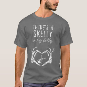 T-shirt Il y a un squelette dans mon ventre Halloween Gros