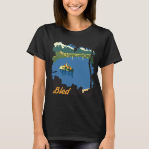 T-shirt Île aérienne du lac de Bled, voyage vert