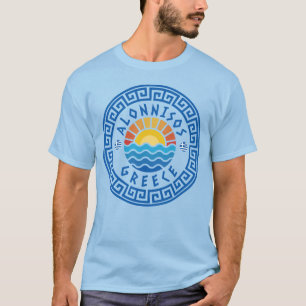 T-shirt Île d'Alonnisos, Grèce - Bleu clair