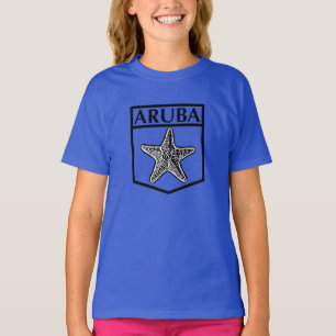 T-shirt Ile d'Aruba Design - Hanes de filles TAGLESS® T-Sh