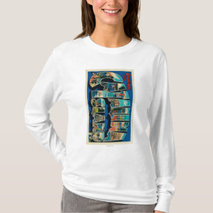 T-shirt Île de Catalina, la Californie - grande lettre