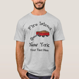 T-shirt Ile de feu de Wagon rouge personnalisée