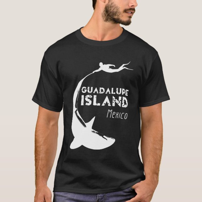 T-shirt Île de Guadalupe Mexique | Plongée avec requins (Devant)