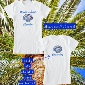 T-Shirt Île de Marco Floride Mosaïque Joliment Coquillage