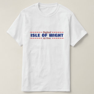 T-shirt ÎLE de WIGHT - ma maison - l'Angleterre ; Coeurs