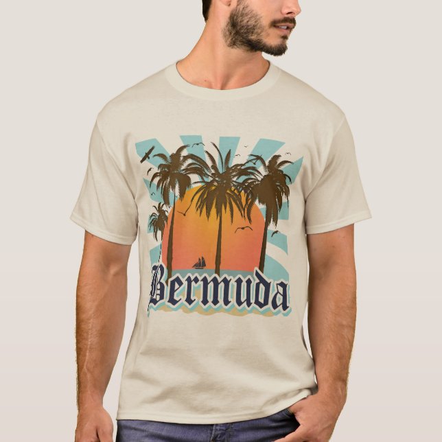 T-shirt Île des souvenirs des Bermudes (Devant)