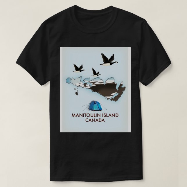 T-shirt Île Manitoulin Canada (Design devant)