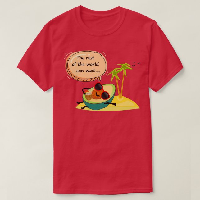 T-shirt île tropicale de l'avocat (Design devant)