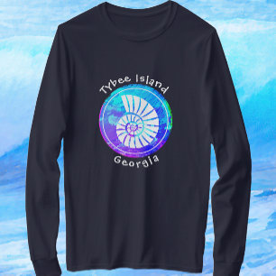 T-shirt Île Tybee Géorgie Coquillage océanique