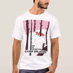 T-shirt Îles Åland, affiche de voyage en Finlande