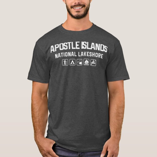 T-shirt Iles Apôtres National Lakeshore Wisconsin (Devant)