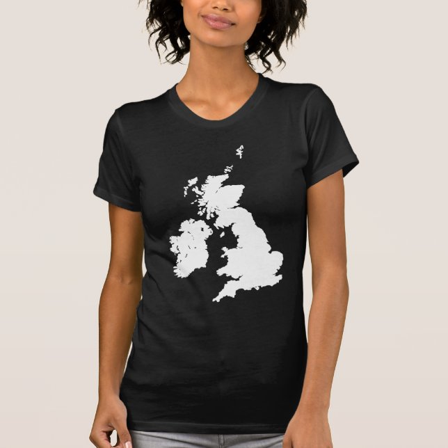 T-shirt Îles britanniques en blanc (Devant)
