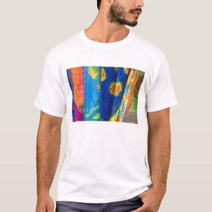 T-shirt Îles Cook, Rarotonga. Tissu batik Punanga Nui