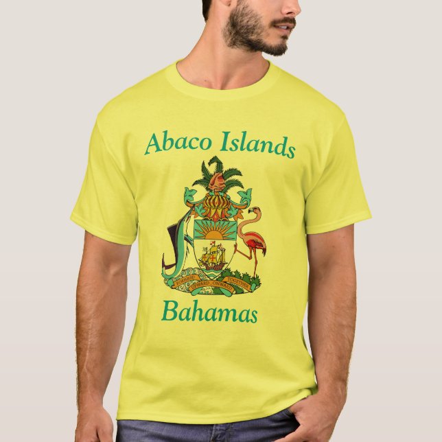 T-shirt Îles d'Abaco, Bahamas avec le manteau des bras (Devant)