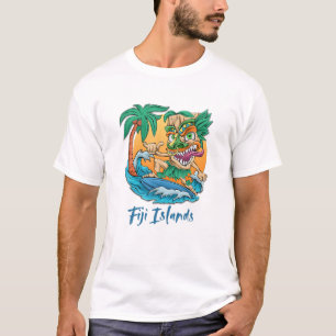 T-shirt Îles Fidji Vacances Surf Plage Trip Palm Tree