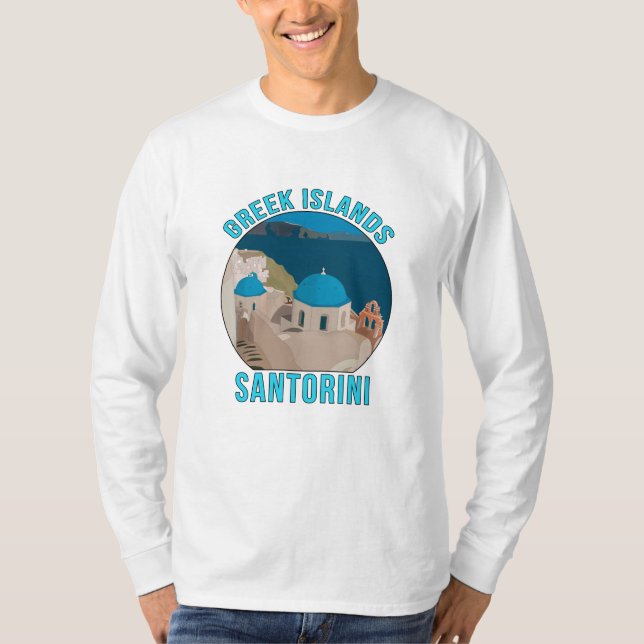 T-shirt Iles grecques Santorin (Devant)