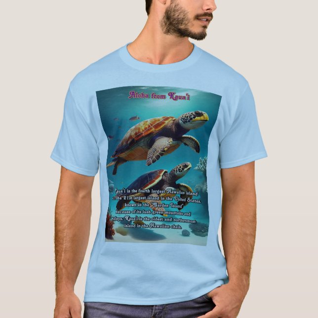 T-shirt Iles hawaïennes Kauai Aloha (Devant)
