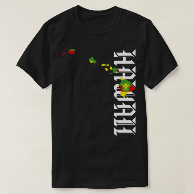 T-SHIRT ÎLES KANAKA MAOLI HAWAII (Design devant)