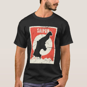 T-shirt Iles Mariannes du Nord Rétro Saipan