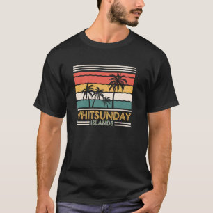 T-shirt Îles Retro Whitsunday, Été Tropical Amusant