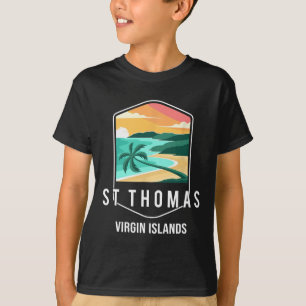 T-shirt Îles Vierges américaines Plage Coucher de soleil P