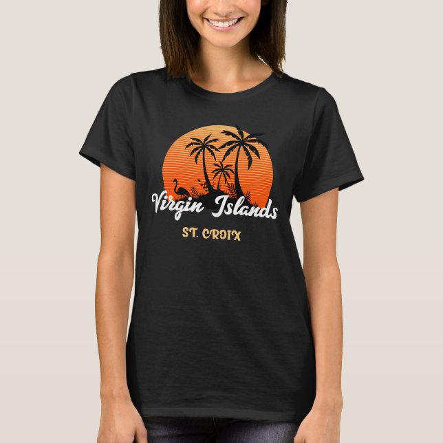T-shirt Iles Vierges américaines Sainte-Croix USVI Coucher (Devant)