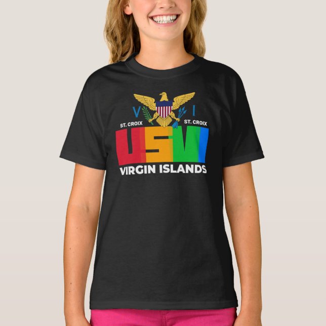 T-shirt Îles Vierges américaines Sainte-Croix USVI Enfant  (Devant)