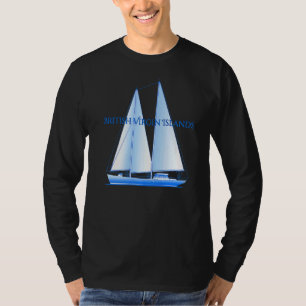T-shirt Îles Vierges britanniques Voilier Nautique Côtier