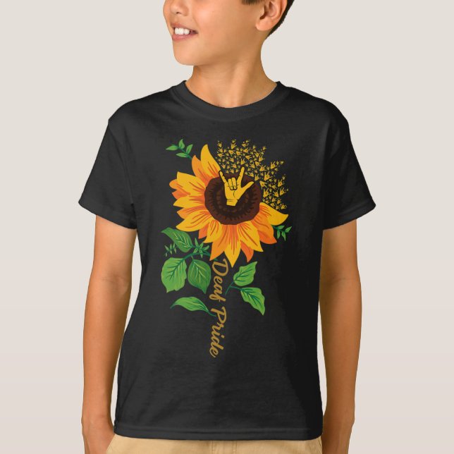 T-shirt ILL ASL Gesture mains Sourdes Sensibilisation à la (Devant)