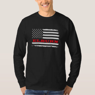 T-shirt Illinois drapeau américain Elburn Usa Patriotique