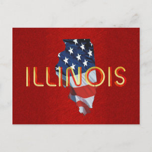 T-Shirt Illinois Patriot Postkarte