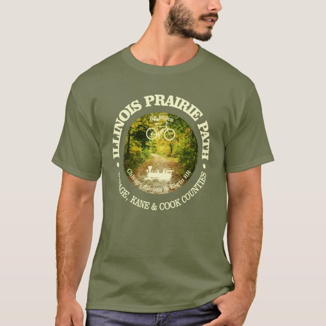 T-shirt Illinois Prairie Path (cyclisme c) (Devant)