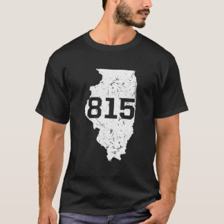 T-shirt Illinois Rockford Joliet Code régional 815 Midwest