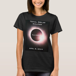 T-shirt ILLINOIS Total éclipse solaire 8 avril 2024