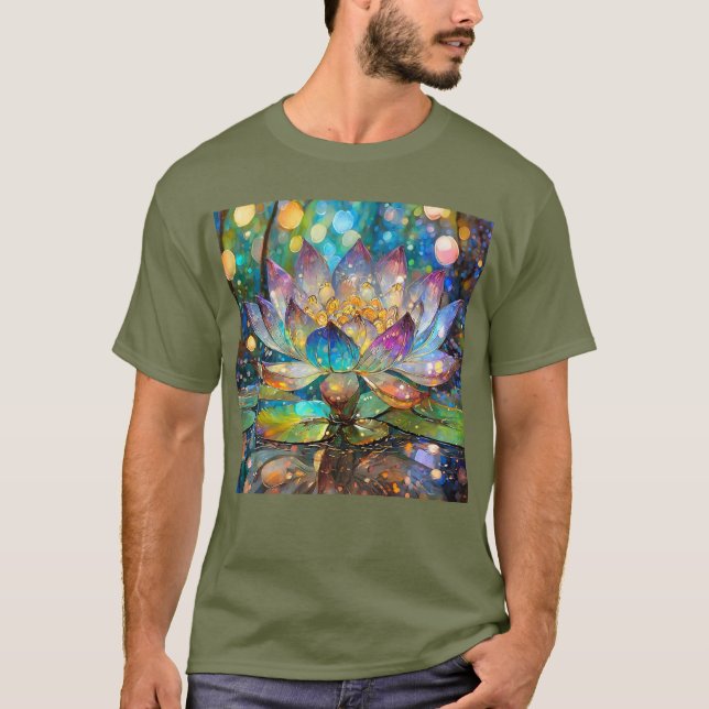 T-shirt Illuminated Blooming Lotus Flower (Devant)